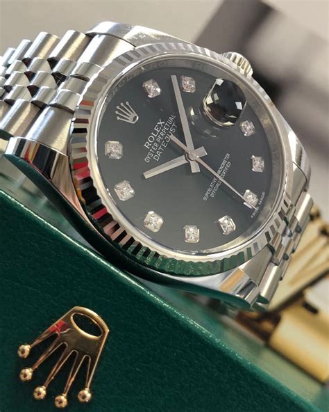 rolex datejust 36 black dial diamonds|rolex datejust 36 blue.